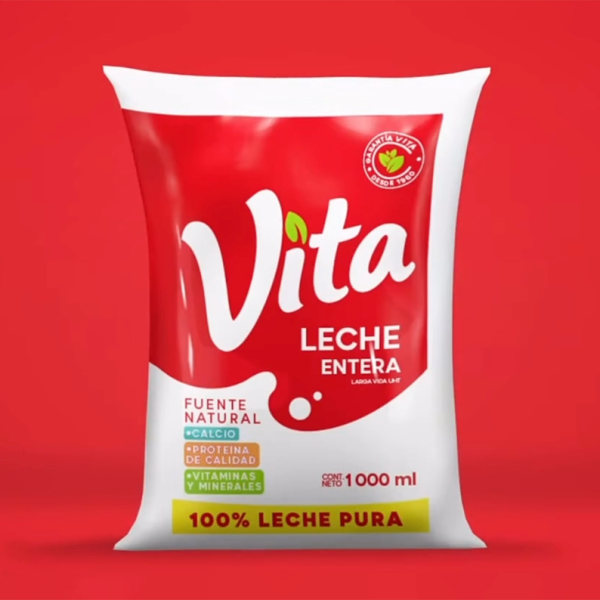 Bolsa impresa para leche UHT producida por Flexiplast